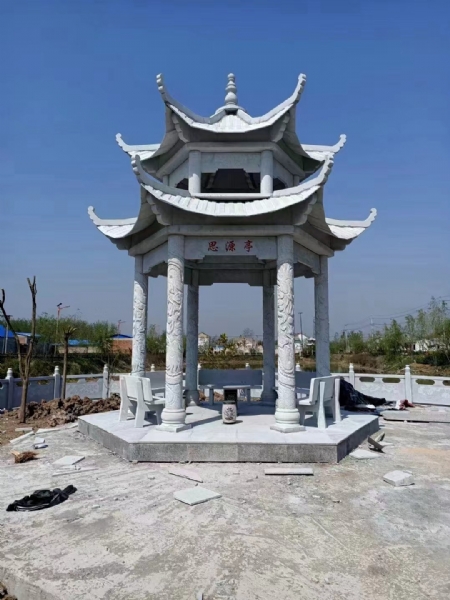 石雕石涼亭